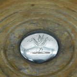 George III Sterling Silver Heraldic Crest Bottle Coaster Antique 1796 Sheffield