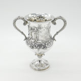 Large Victorian Sterling Silver Military Rifle Shooting Sporting Trophy 1860 London Antique
