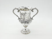 Large Victorian Sterling Silver Military Rifle Shooting Sporting Trophy 1860 London Antique