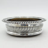 George III Sterling Silver Heraldic Crest Bottle Coaster Antique 1796 Sheffield
