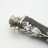 19th Century French .900 Silver Mounted Horn Cigar Cutter Antique c1860s