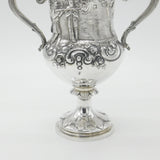 Large Victorian Sterling Silver Military Rifle Shooting Sporting Trophy 1860 London Antique