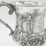 Large Victorian Sterling Silver Military Rifle Shooting Sporting Trophy 1860 London Antique