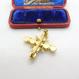 Victorian 15ct Yellow Gold Cabochon Moonstone Star Brooch c1880 Antique