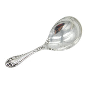 Sterling Silver Floral Pattern Tea Caddy Spoon Antique 1924 Birmingham