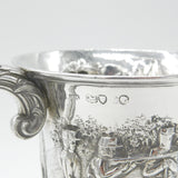Large Victorian Sterling Silver Military Rifle Shooting Sporting Trophy 1860 London Antique