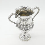 Large Victorian Sterling Silver Military Rifle Shooting Sporting Trophy 1860 London Antique