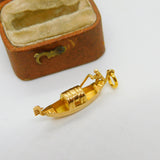 Italian 18ct Yellow Gold Venetian Gondolier Charm Pendant Vintage c1990