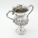 Large Victorian Sterling Silver Military Rifle Shooting Sporting Trophy 1860 London Antique