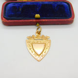 Victorian 9ct Rose Gold Regal Form Sporting Fob Medal 1890 Birmingham Antique