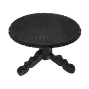 Victorian Whitby Jet Novelty 'Whitby Abbey' Miniature Table Antique c1860 AF