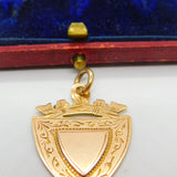 Victorian 9ct Rose Gold Regal Form Sporting Fob Medal 1890 Birmingham Antique