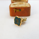 Victorian Rolled Gold Carved 'S' Bloodstone Intaglio Fob Seal c1840 Antique