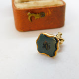 Victorian Rolled Gold Carved 'S' Bloodstone Intaglio Fob Seal c1840 Antique