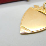 Victorian 9ct Rose Gold Regal Form Sporting Fob Medal 1890 Birmingham Antique