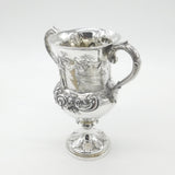 Large Victorian Sterling Silver Military Rifle Shooting Sporting Trophy 1860 London Antique