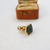 Victorian Rolled Gold Carved 'S' Bloodstone Intaglio Fob Seal c1840 Antique