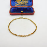 9ct Rose Gold Victorian Style Belcher Link Bracelet 1981 London Vintage
