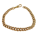 Victorian 9ct Rose Gold Graduated Albert Curb Link Bracelet Antique c1880