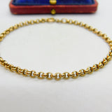 9ct Rose Gold Victorian Style Belcher Link Bracelet 1981 London Vintage