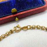 9ct Rose Gold Victorian Style Belcher Link Bracelet 1981 London Vintage