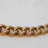 Victorian 9ct Rose Gold Graduated Albert Curb Link Bracelet Antique c1880
