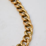 Victorian 9ct Rose Gold Graduated Albert Curb Link Bracelet Antique c1880