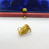 9ct Yellow Gold Little Sparrow Bird Charm or Pendant Vintage c1970