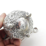 Anglo-Indian Sterling Silver Spice Pot Elephant, Chicken, Snake Antique c1910