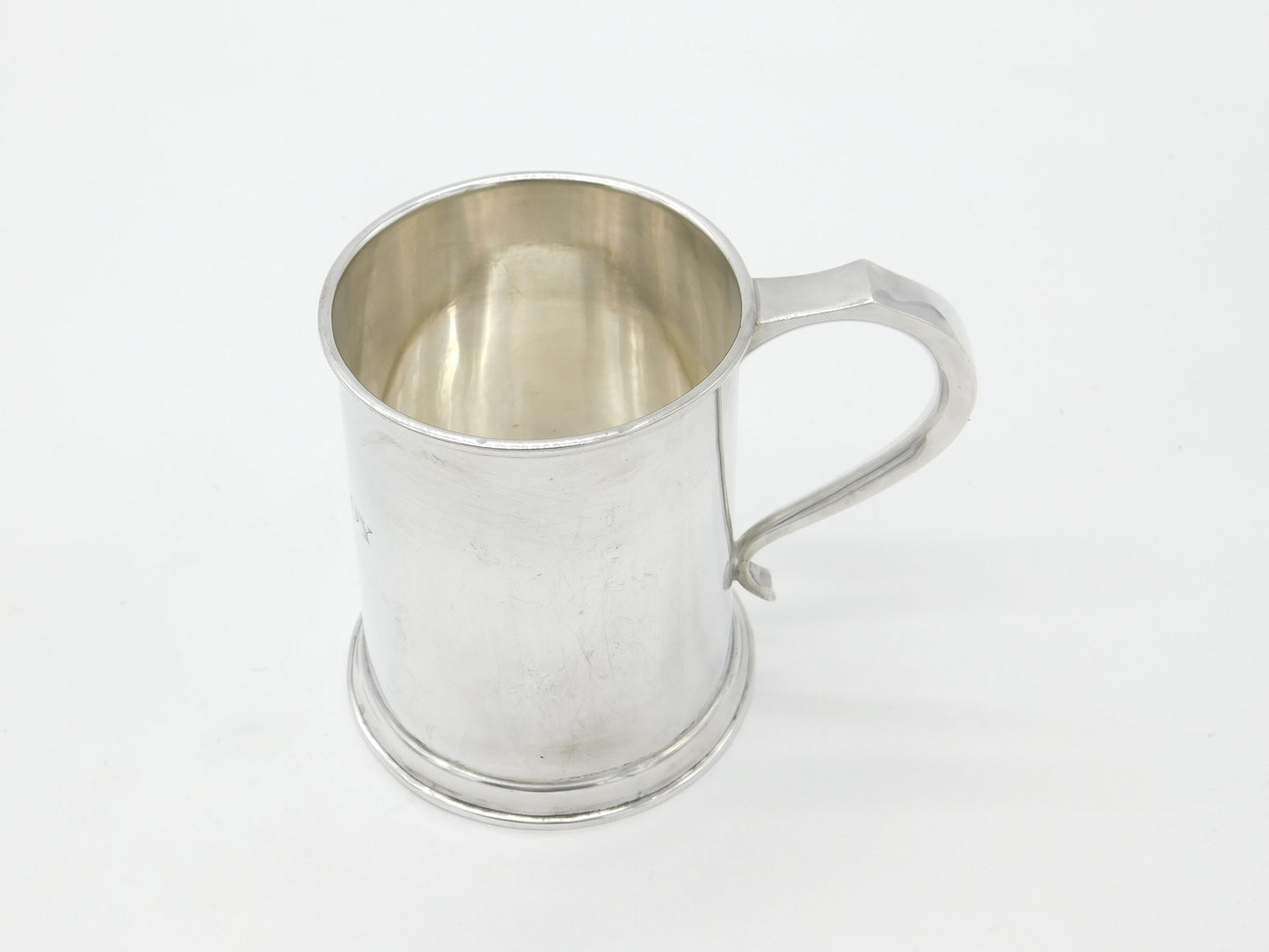 Sterling Silver Half-Pint Tankard 'Oh! Joy' Engraved 1914 Birmingham Antique