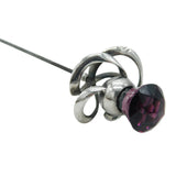 Charles Horner Sterling Silver Amethyst Paste Hat Pin Antique 1912 Chester