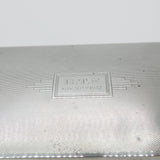 Mappin & Webb Sterling Silver Engine Turned Double Cigarette Box Antique 1937