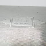 Mappin & Webb Sterling Silver Engine Turned Double Cigarette Box Antique 1937