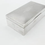 Mappin & Webb Sterling Silver Engine Turned Double Cigarette Box Antique 1937