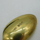 Art Deco Boxed Set of Sterling Silver Gilt Teaspoons Antique 1947 Birmingham