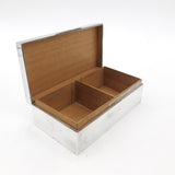 Mappin & Webb Sterling Silver Engine Turned Double Cigarette Box Antique 1937