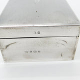 Mappin & Webb Sterling Silver Engine Turned Double Cigarette Box Antique 1937