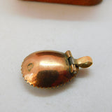 Georgian 9ct Rose Gold Pear Cut Citrine & Seed Pearl Drop Pendant c1830 Antique