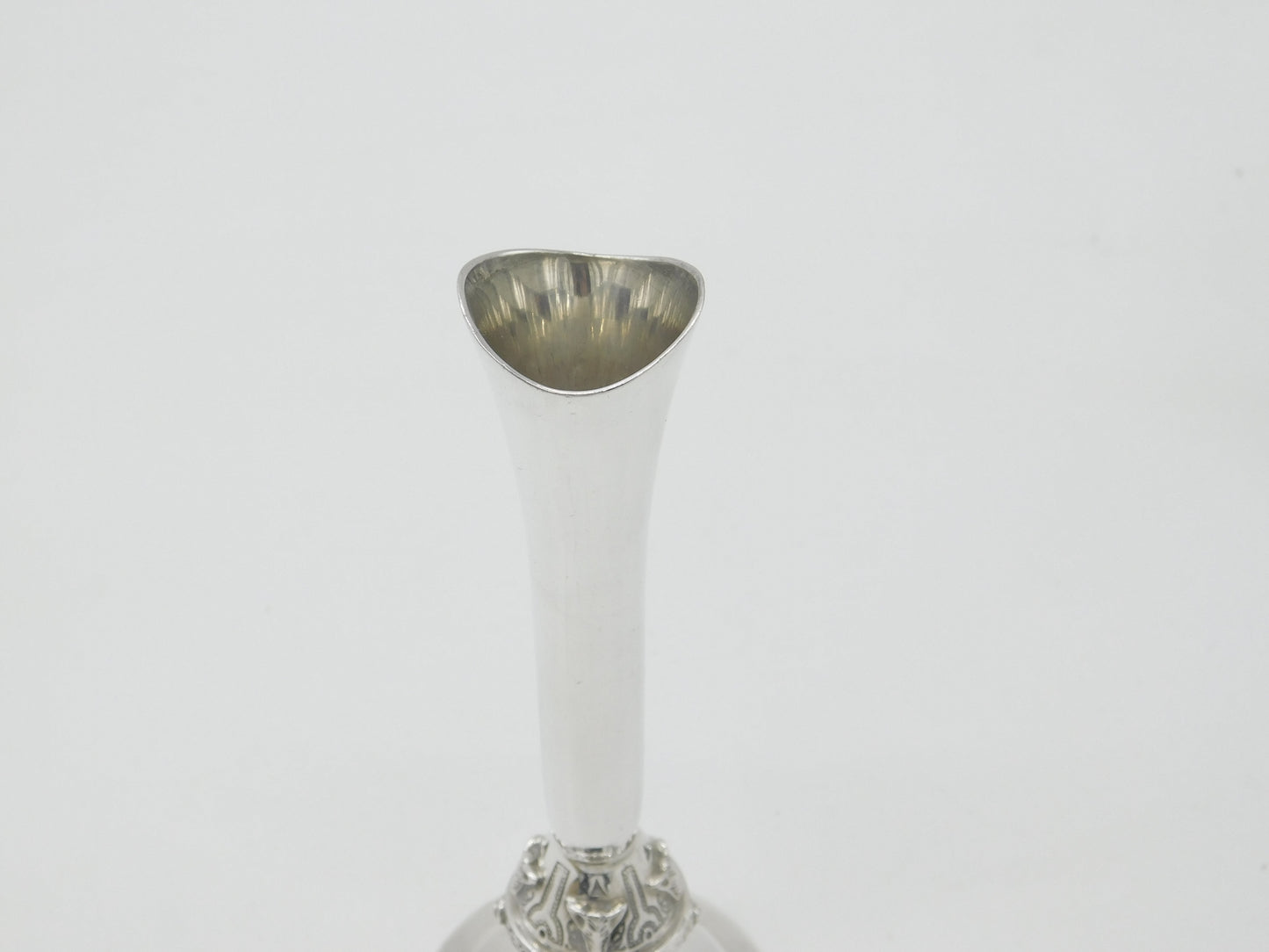 David Lawrence Sterling Silver Celtic Pattern Flower Vase 1985 Birmingham