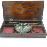 Victorian Boxed Set of Sterling Silver Pan Travelling Apothecary Scales Antique 1839 London