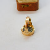 Victorian 18ct Gold Ancient Greek 400BC Mysia Hemidrachm Coin Signet Ring c1890