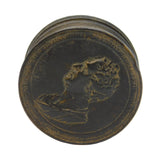 George III Bronze Charles J. Fox Medal Political Snuff Box Antique c1810