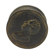 George III Bronze Charles J. Fox Medal Political Snuff Box Antique c1810