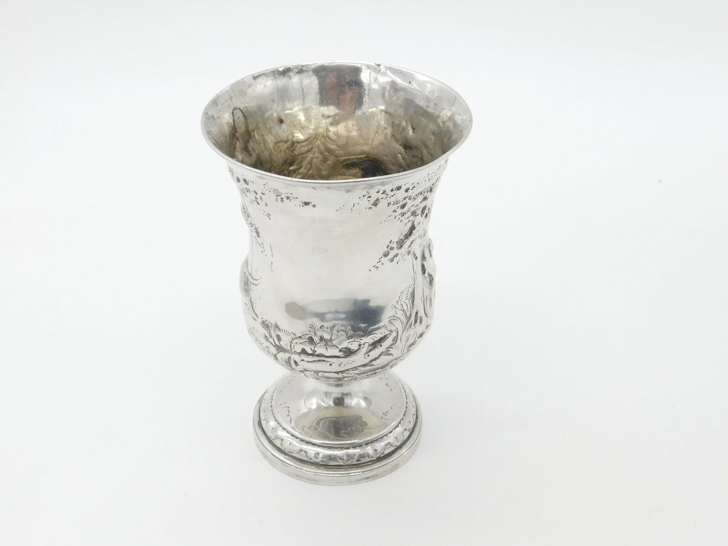 Georgian Sterling Silver Boar Hunt Pattern Goblet or Chalice 1809 London Antique