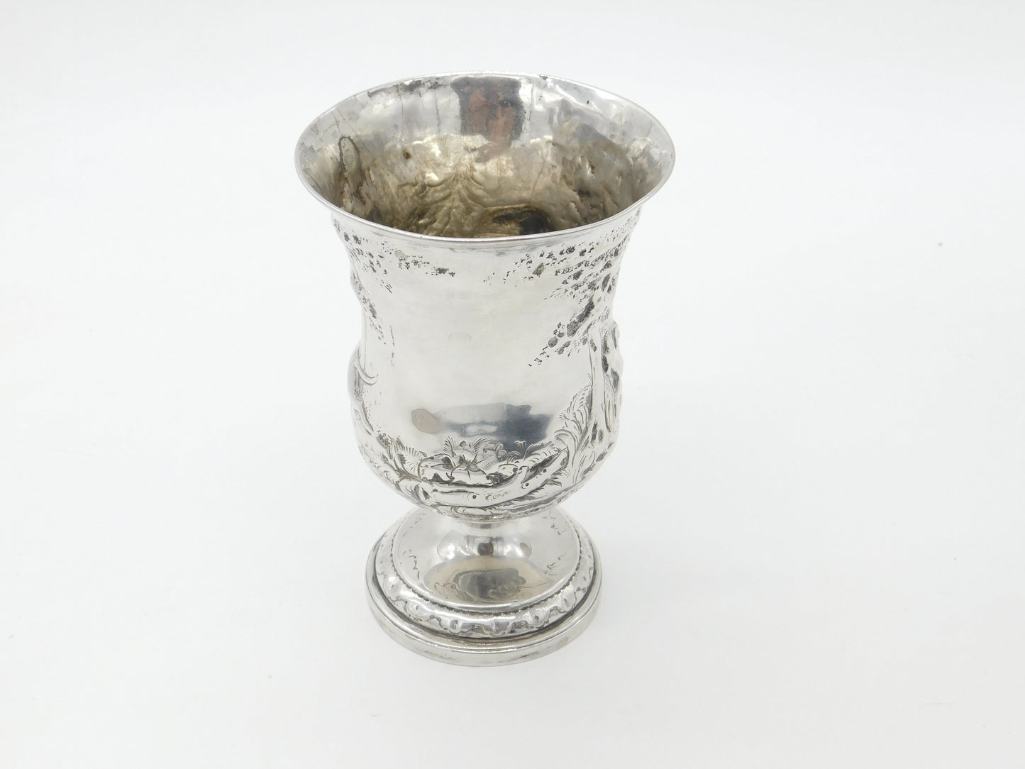 Georgian Sterling Silver Boar Hunt Pattern Goblet or Chalice 1809 London Antique