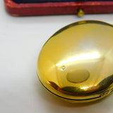 Aesthetic Movement Sterling Silver Gilt Floral Locket Pendant Antique c1900