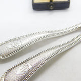 Victorian Sterling Silver Monogram Grape Scissors Antique 1873 Sheffield