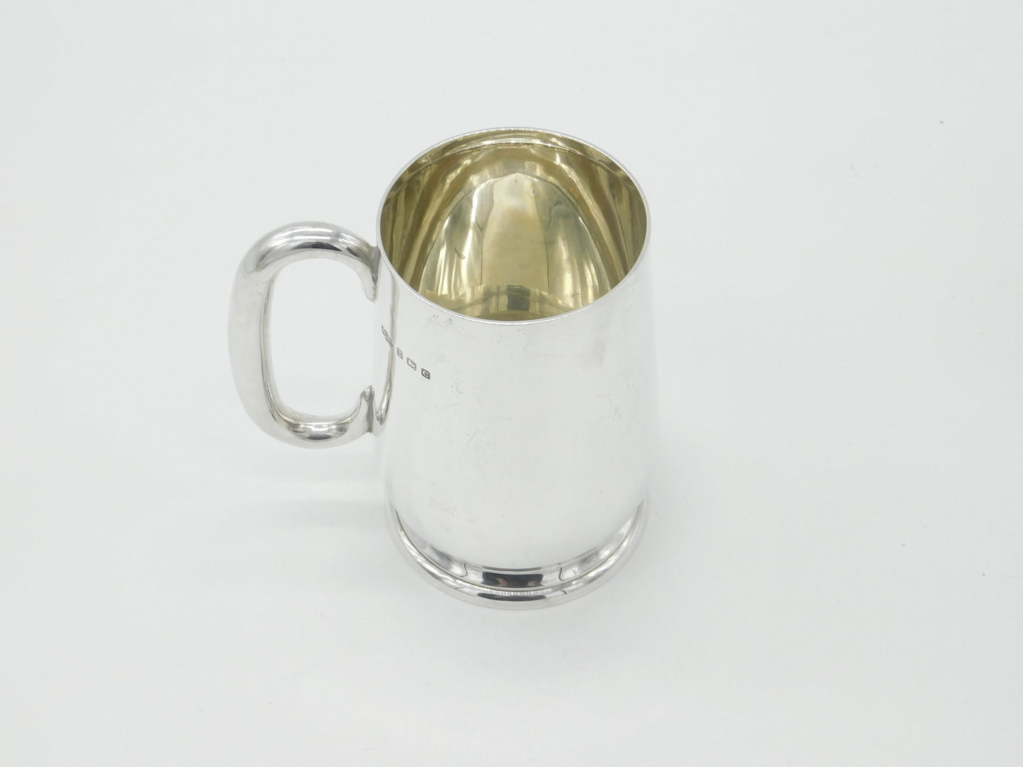 Sterling Silver Pint Tankard Mug Antique 1927 Birmingham Art Deco