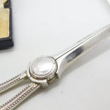 Victorian Sterling Silver Monogram Grape Scissors Antique 1873 Sheffield