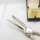 Victorian Sterling Silver Monogram Grape Scissors Antique 1873 Sheffield